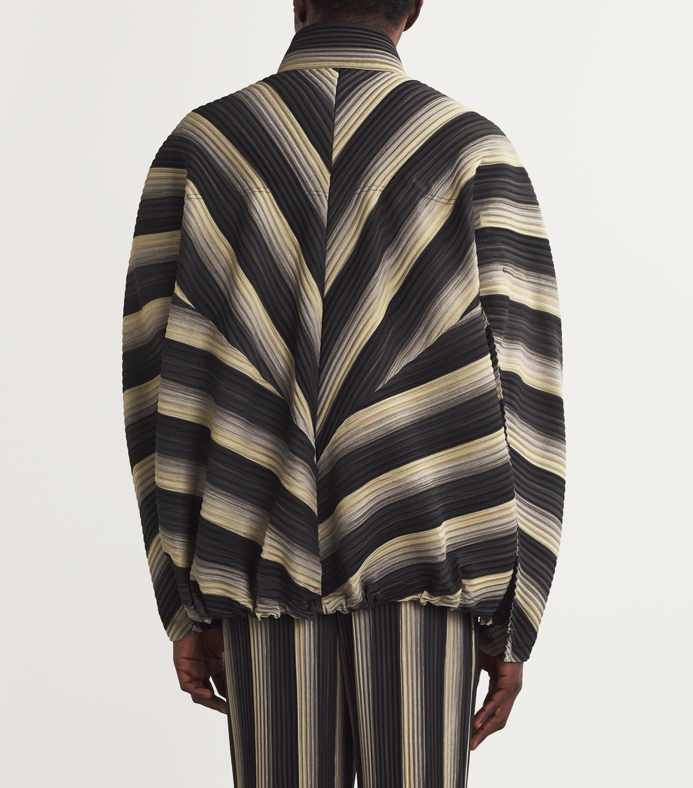 Homme Plissé Issey Miyake Multi Striped Pleated Jacket | Harrods US