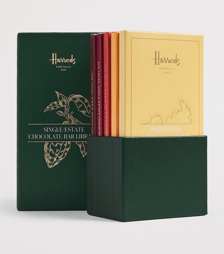 Harrods Single-Estate Chocolate Bar Library Gift Set (5 x 70g) NO COLOUR Image 2