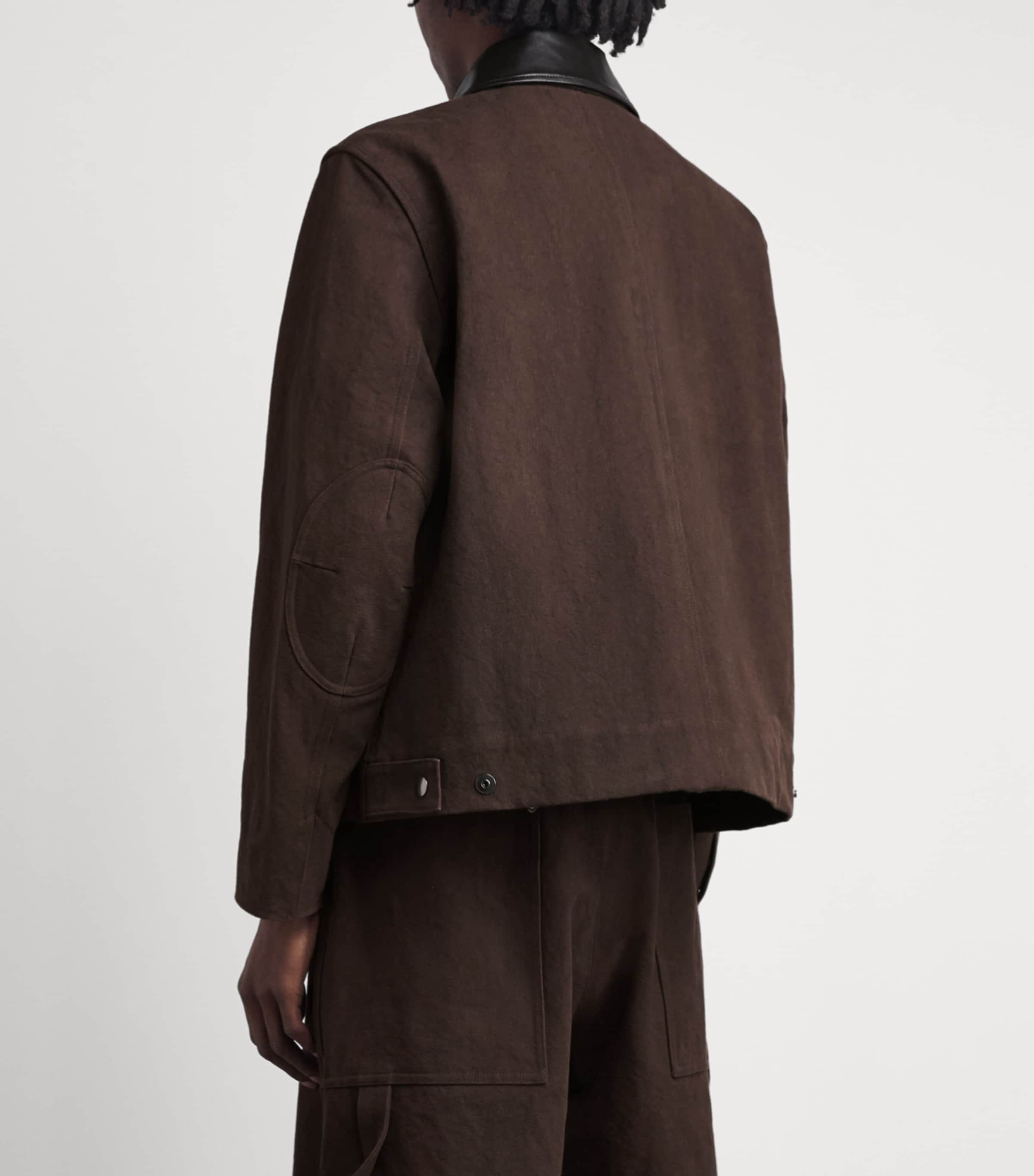 Sage Nation Mens Canvas Painter Jacket Mocha Brown Image 5