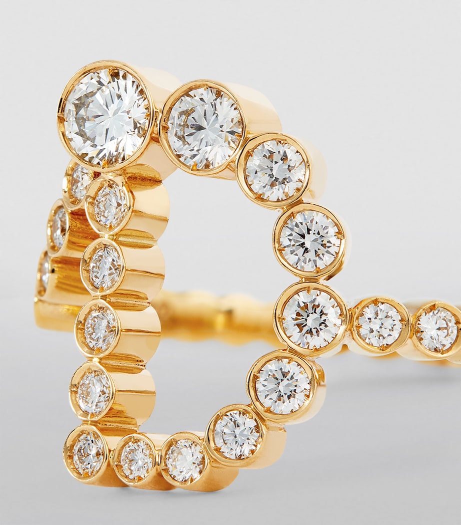 Yellow Gold and Diamond Ensemble 'D' Ring YELLOW GOLD Image 6