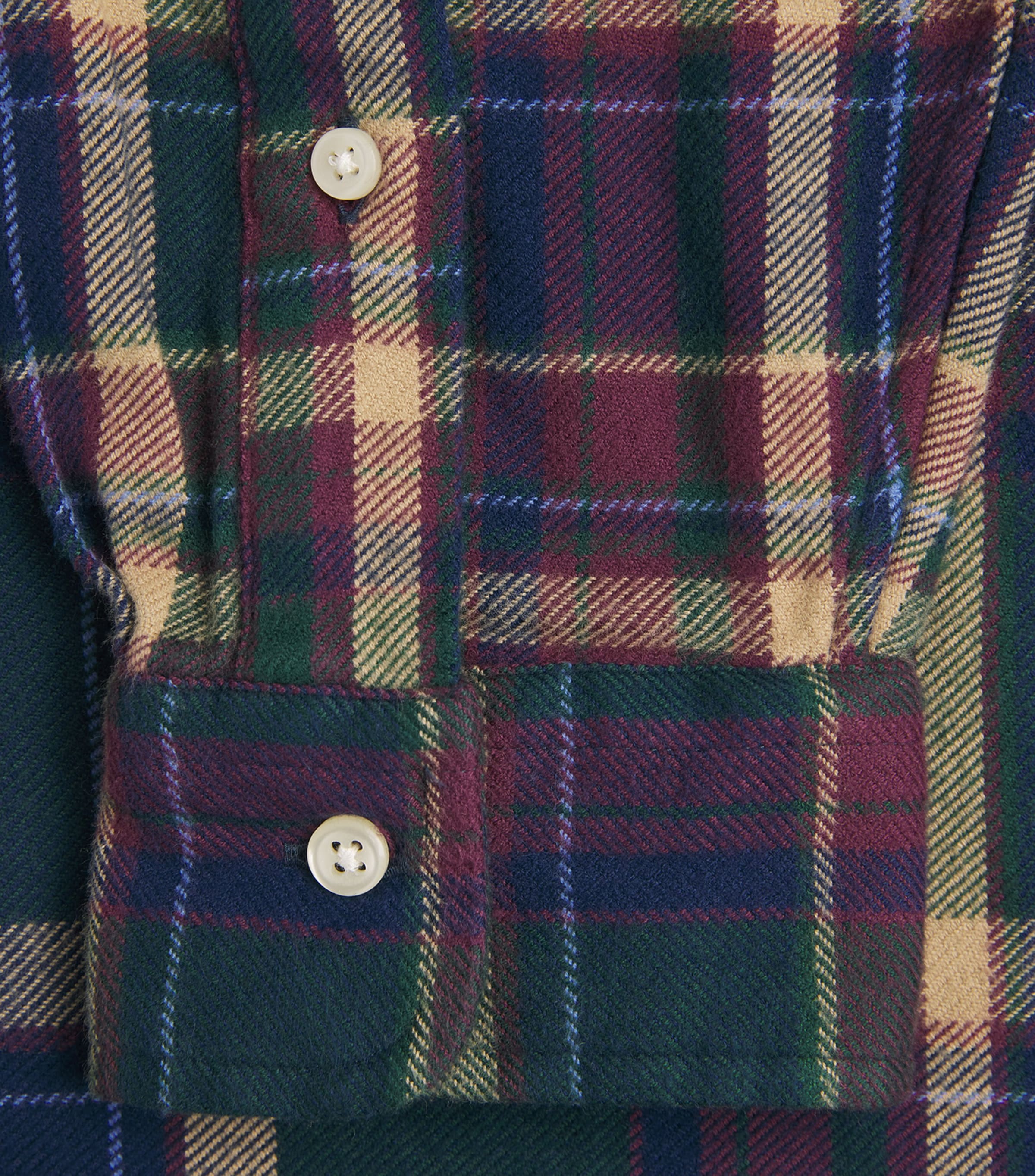 Polo Ralph Lauren Mens Flannel Plaid Shirt Frst Brgndy Mlt Image 6