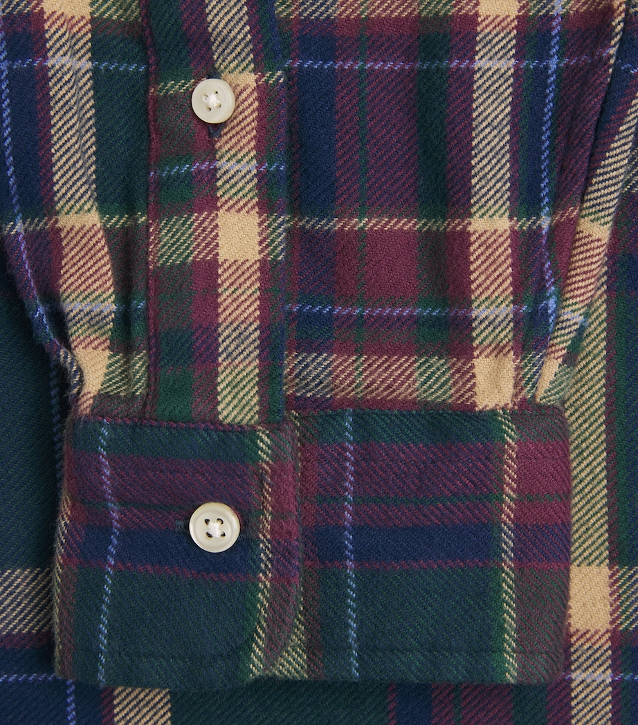 Polo Ralph Lauren Mens Flannel Plaid Shirt Frst Brgndy Mlt Image 6