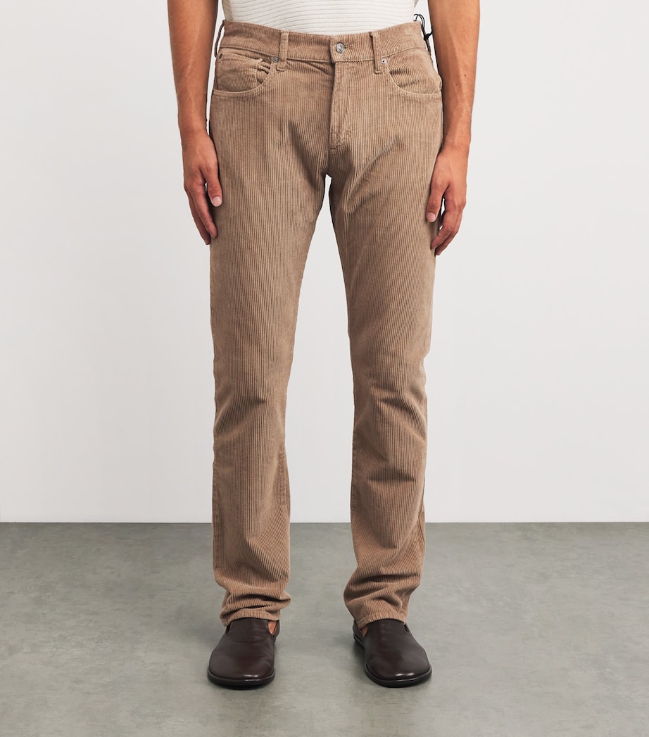Corduroy Straight Trousers U71LR CORDUROY SLVR Image 3