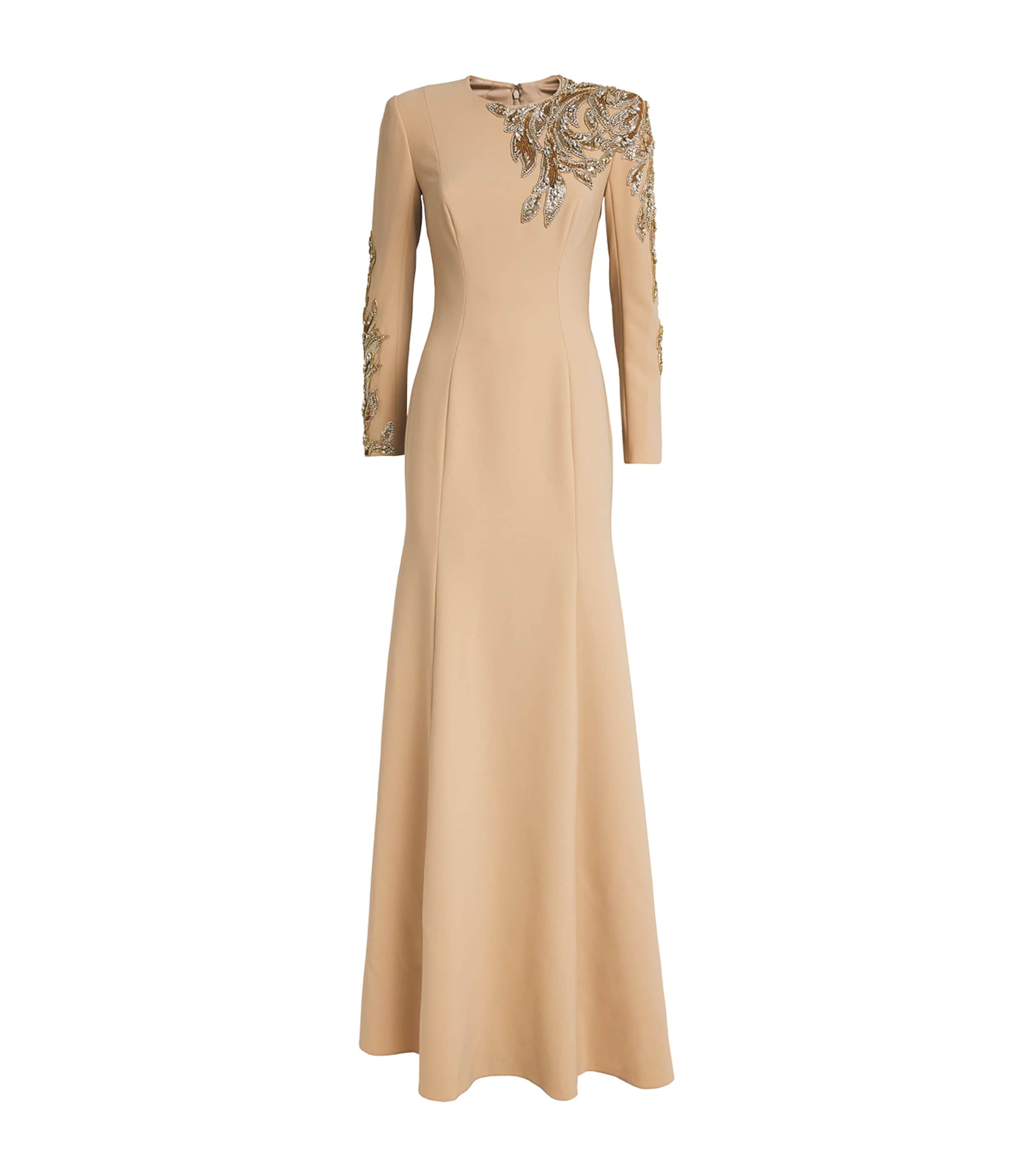 Jenny Packham Embellished Honor Gown In Pink