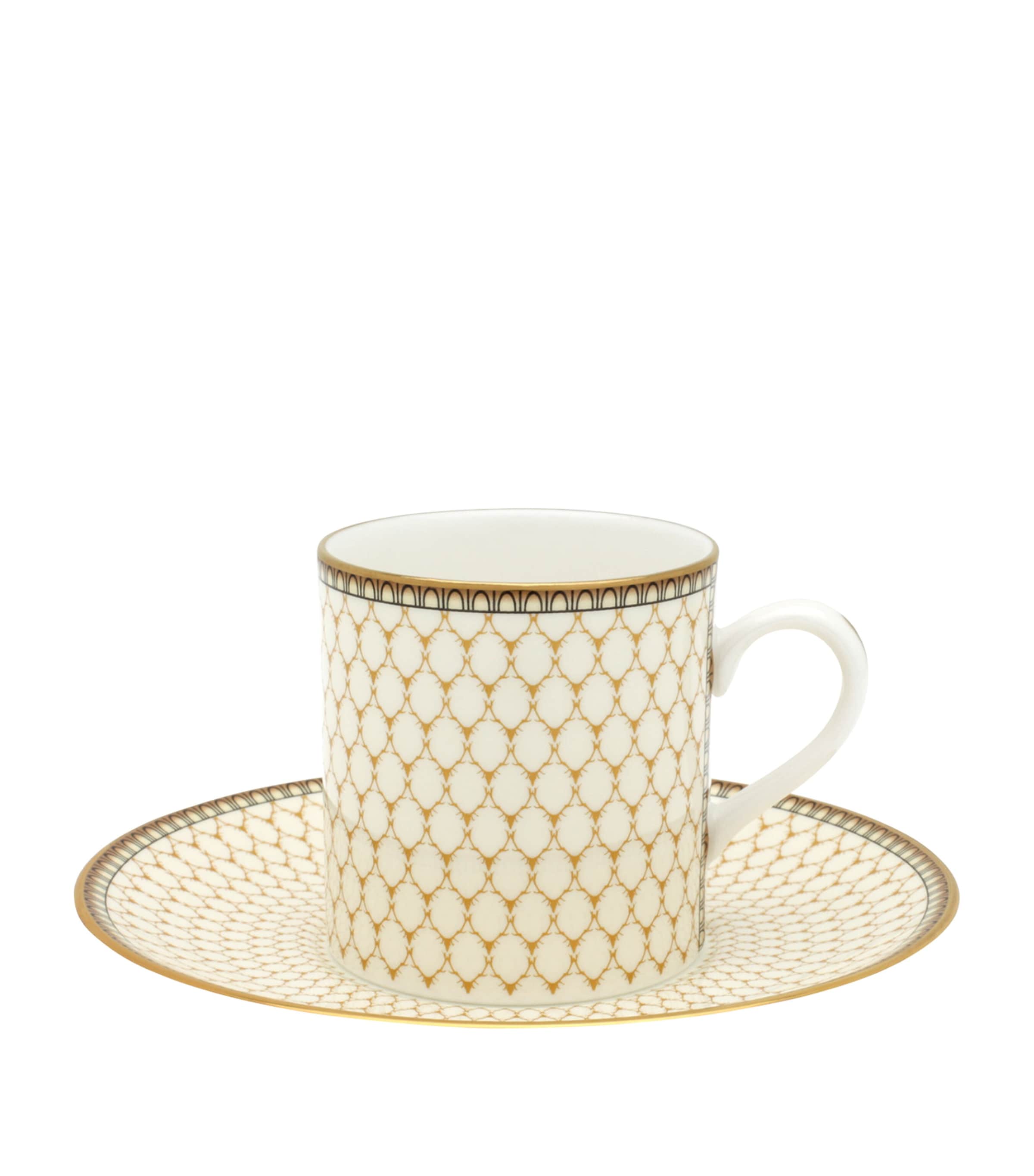 Halcyon Days Antler Trellis Coffee Cup and Saucer Image 1