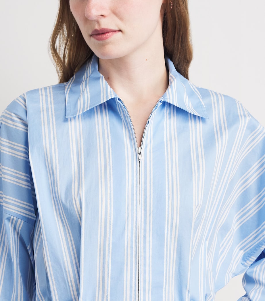 STAUD Womens Stripe Chi Midi Shirt Dress Vnst Ventura Stripe Image 3