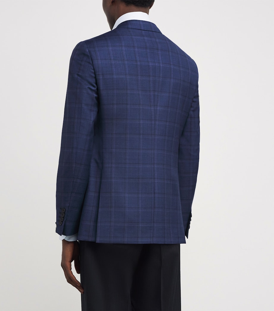 Wool Check Blazer 01 BLUE NAVY Image 4