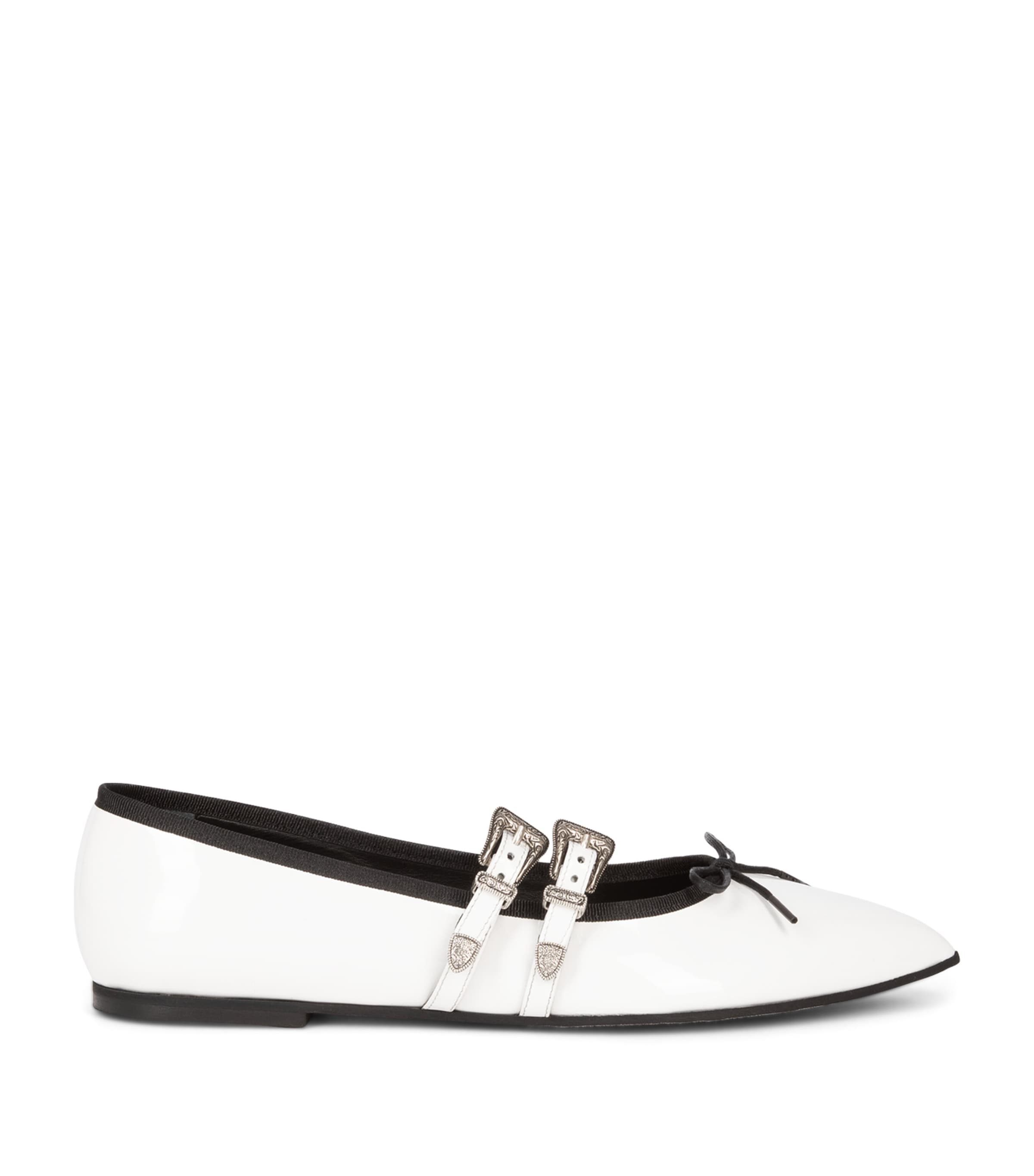 THE KOOPLES LEATHER BALLET FLATS 