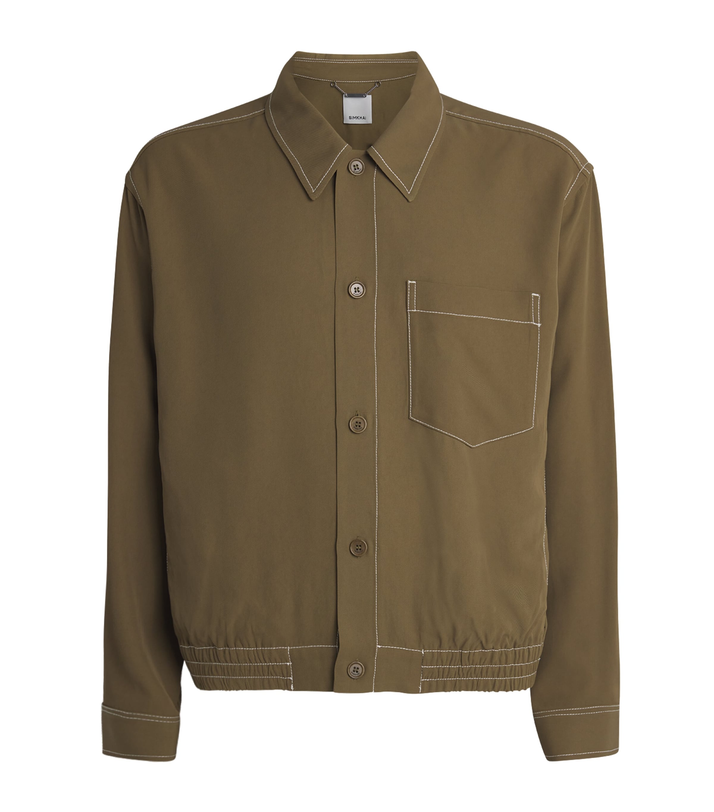Simkhai Mens Long-Sleeve Shirt Olive Image 1