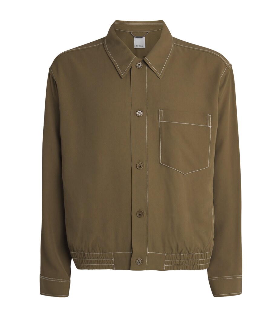 Simkhai Mens Long-Sleeve Shirt Olive Image 1