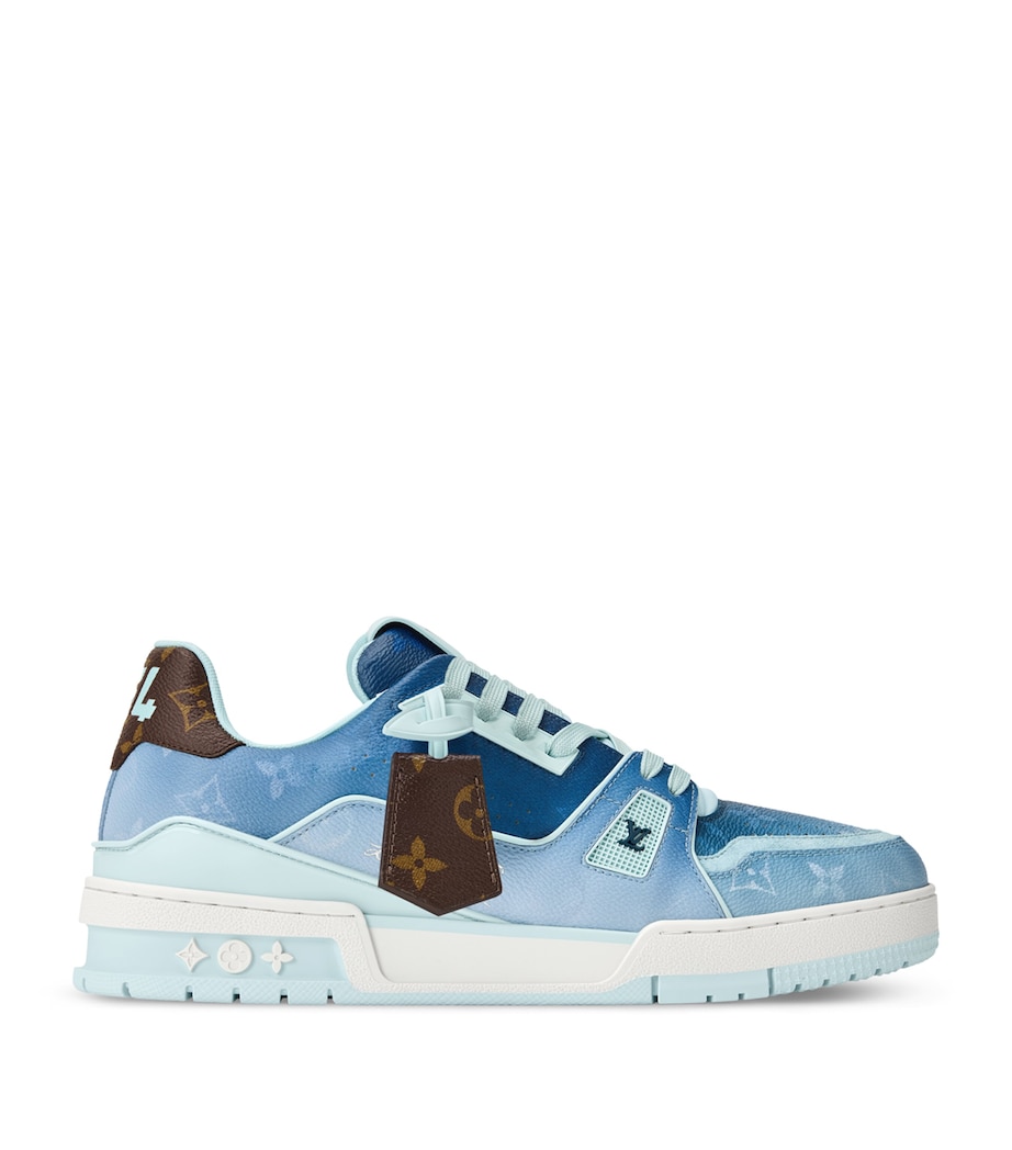 LOUIS VUITTON Leather LV Sneakers Blue Monogram Image 1