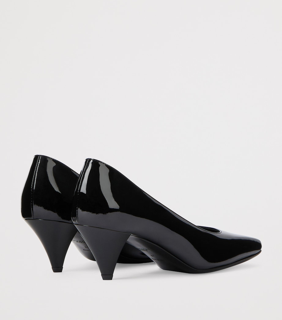 Patent Leather Square-Toe Pumps 55 BLACK Image 4