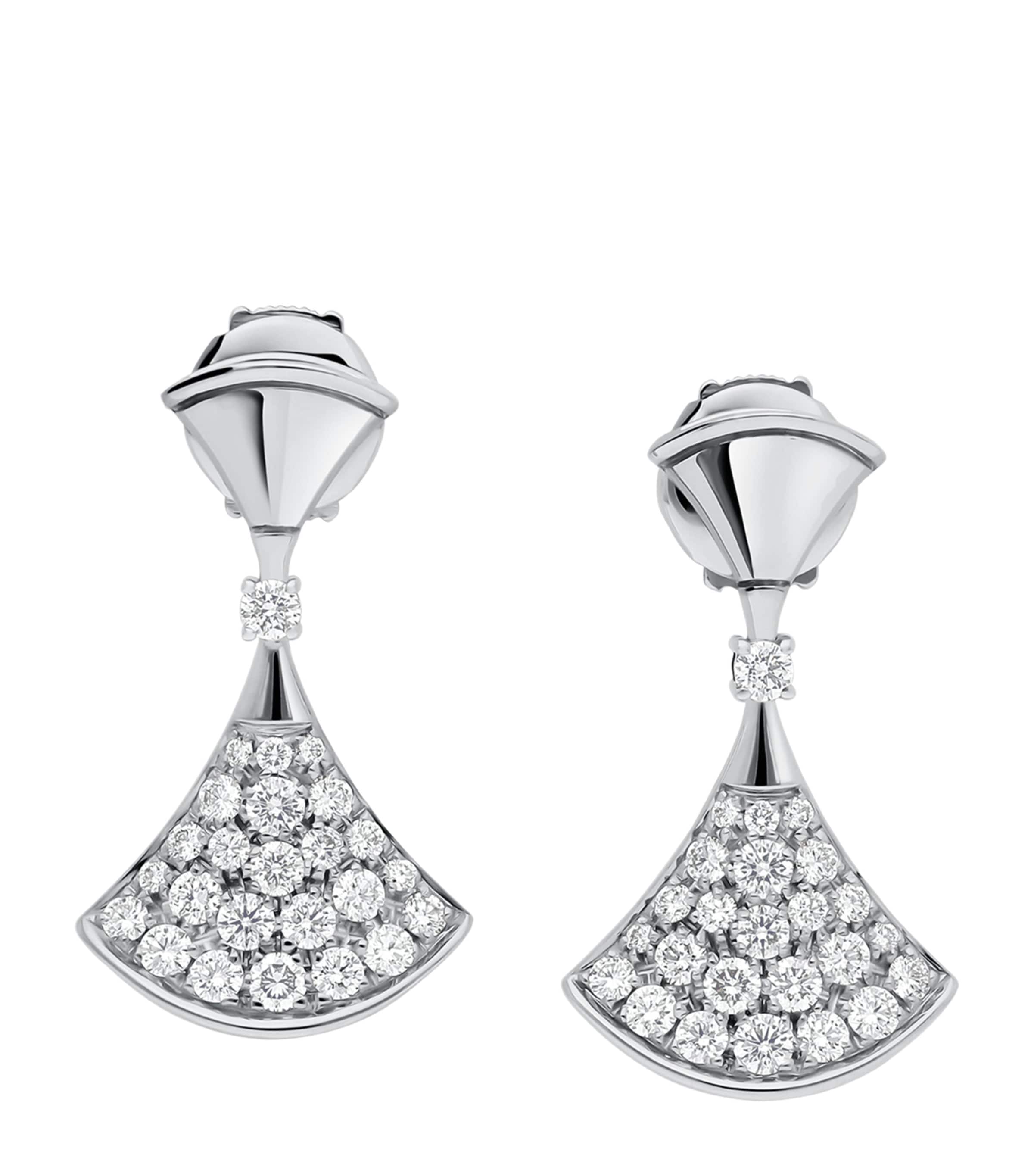 White Gold and Diamond Divas' Dream Earrings WHITE GOLD Image 1