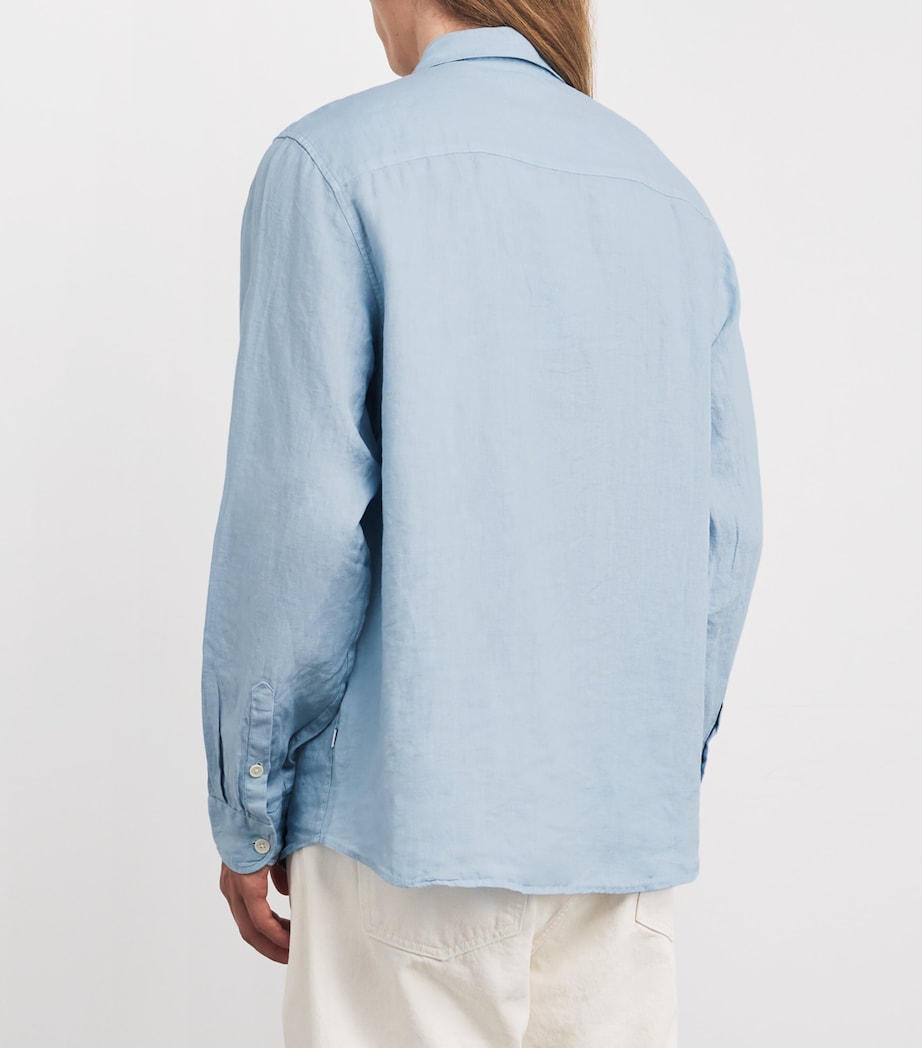 Linen Relaxed Shirt WLIGHT BLUE Image 4