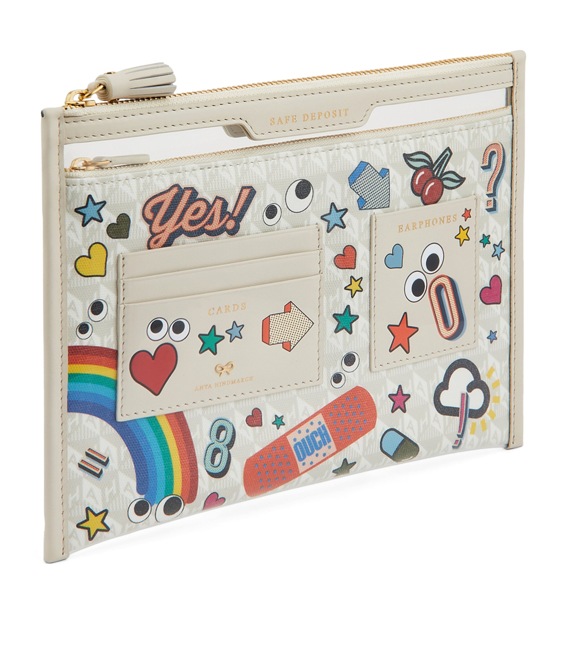ポーチ ANYA HINDMARCH All Over Stickers Important Things Pouch All Over Stickers Important Things | Anya Hindmarch UK