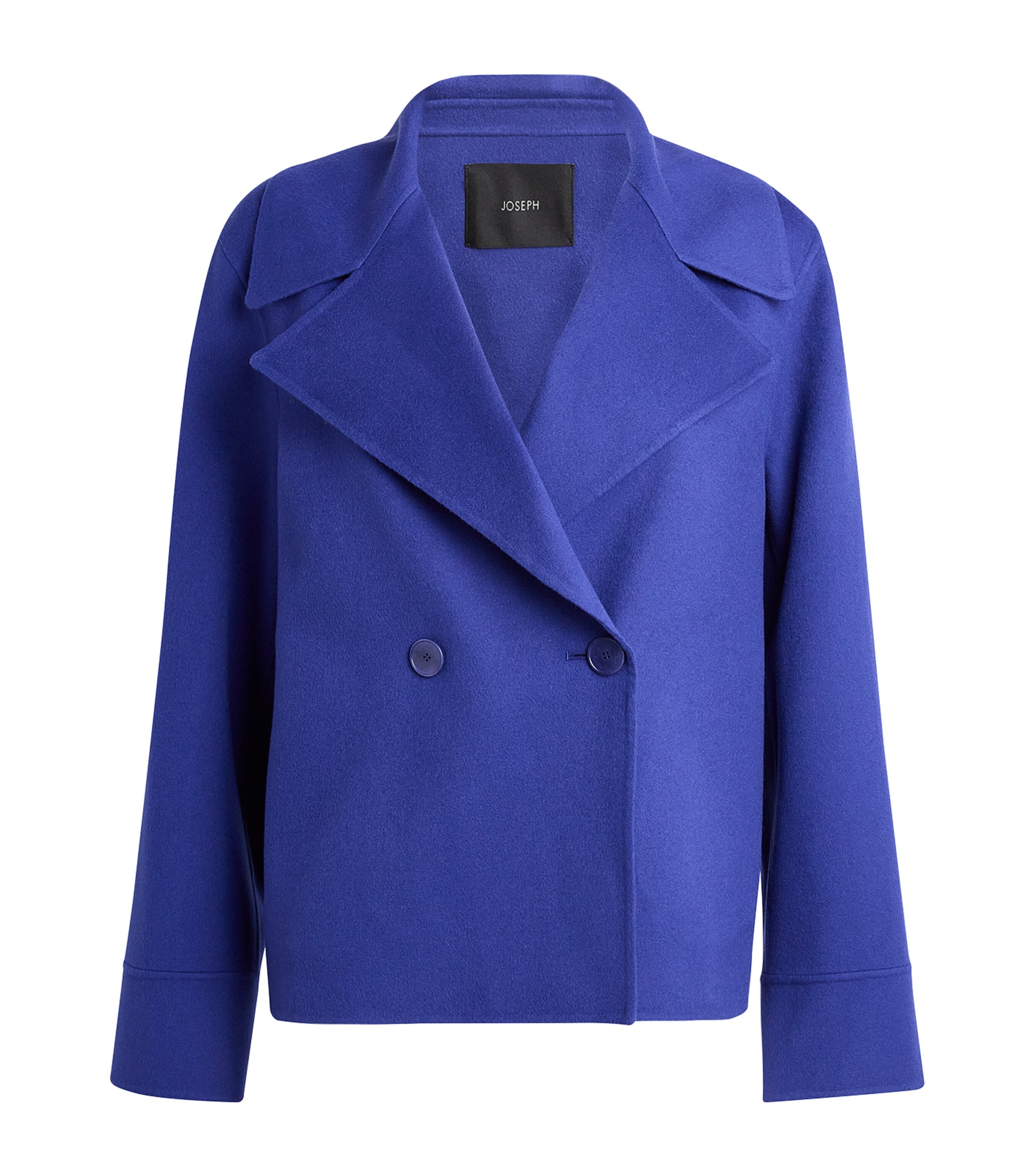 Joseph Wool-silk Rollet Coat In Blue