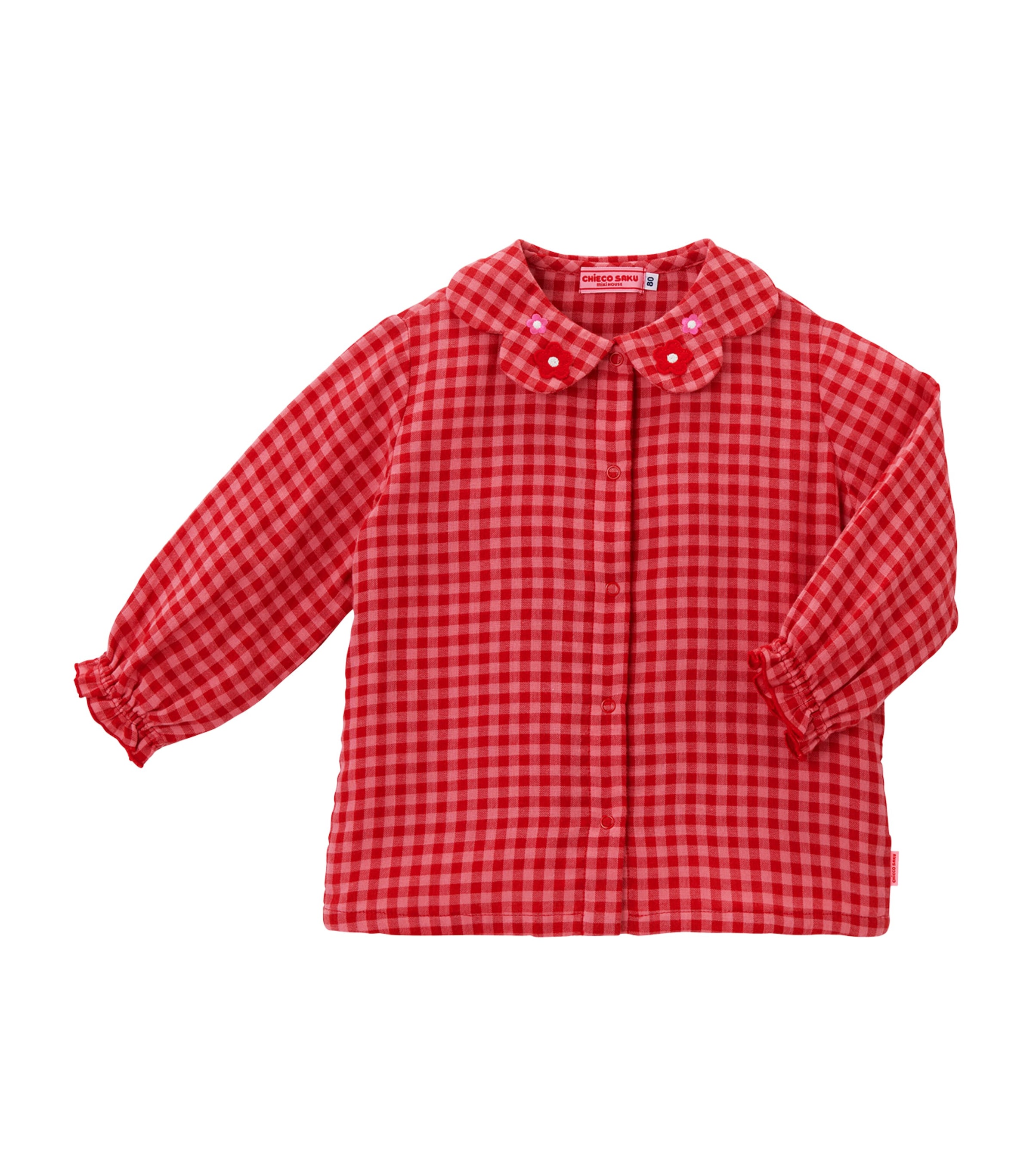 Miki House Kids' Chieco Saku Shirt In Red