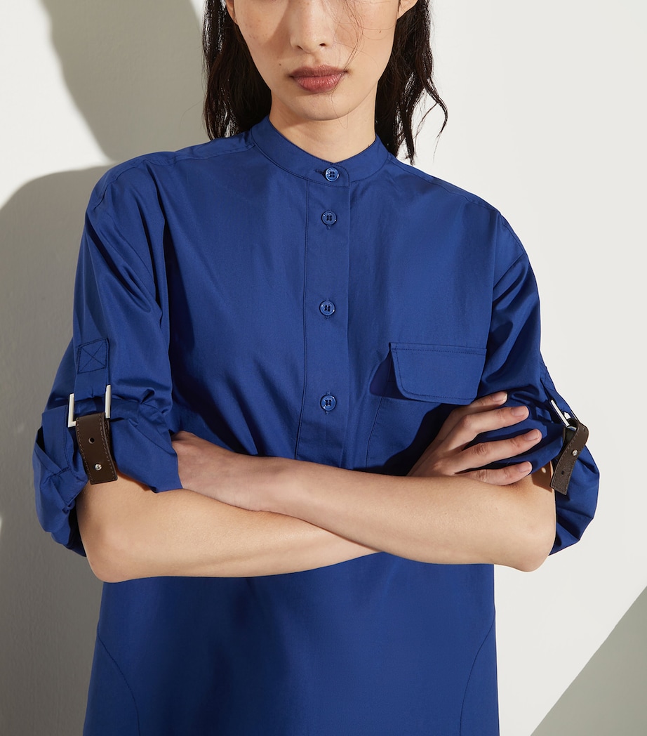 MAX&Co. Womens Cotton Mini Dress Navy Image 6