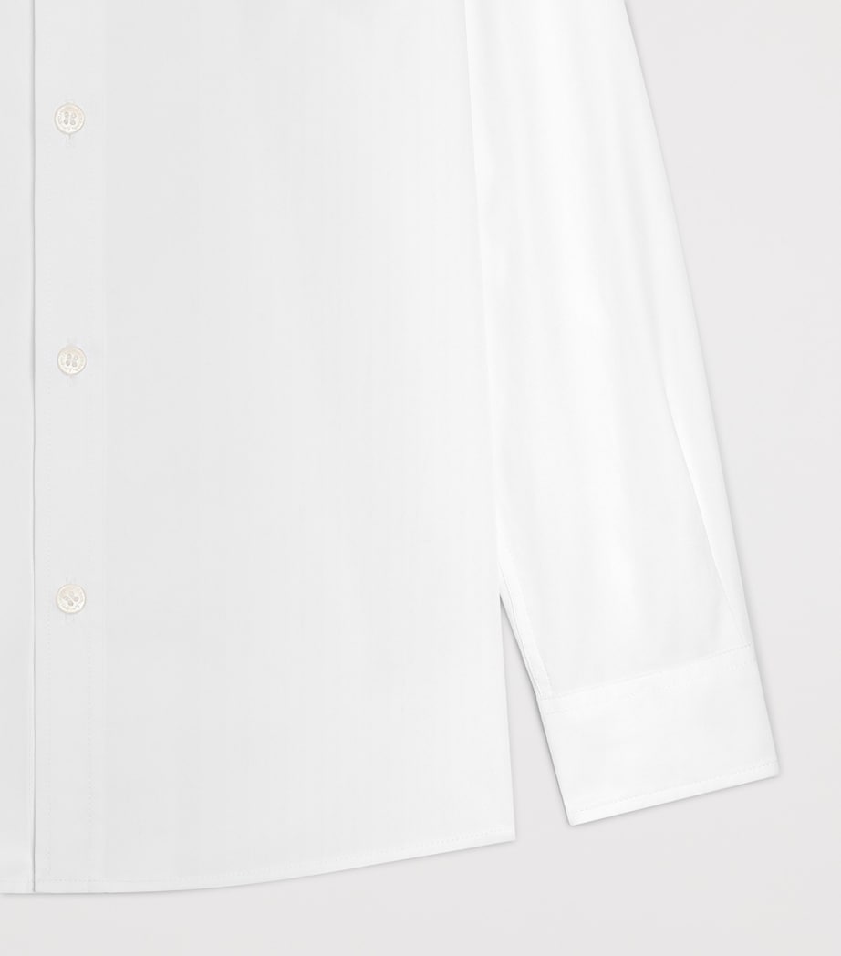 Dolce&Gabbana Kids Cotton Poplin Logo Shirt (8-14 Years) Optical White Image 4