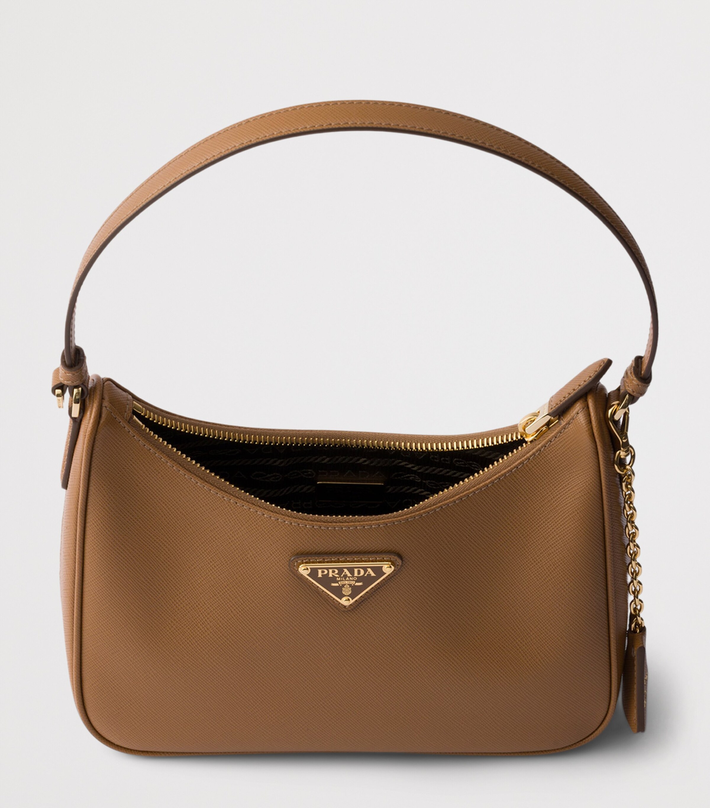 Prada Mini Saffiano Leather Re-Edition 2005 Top-Handle Bag Brown Image 4