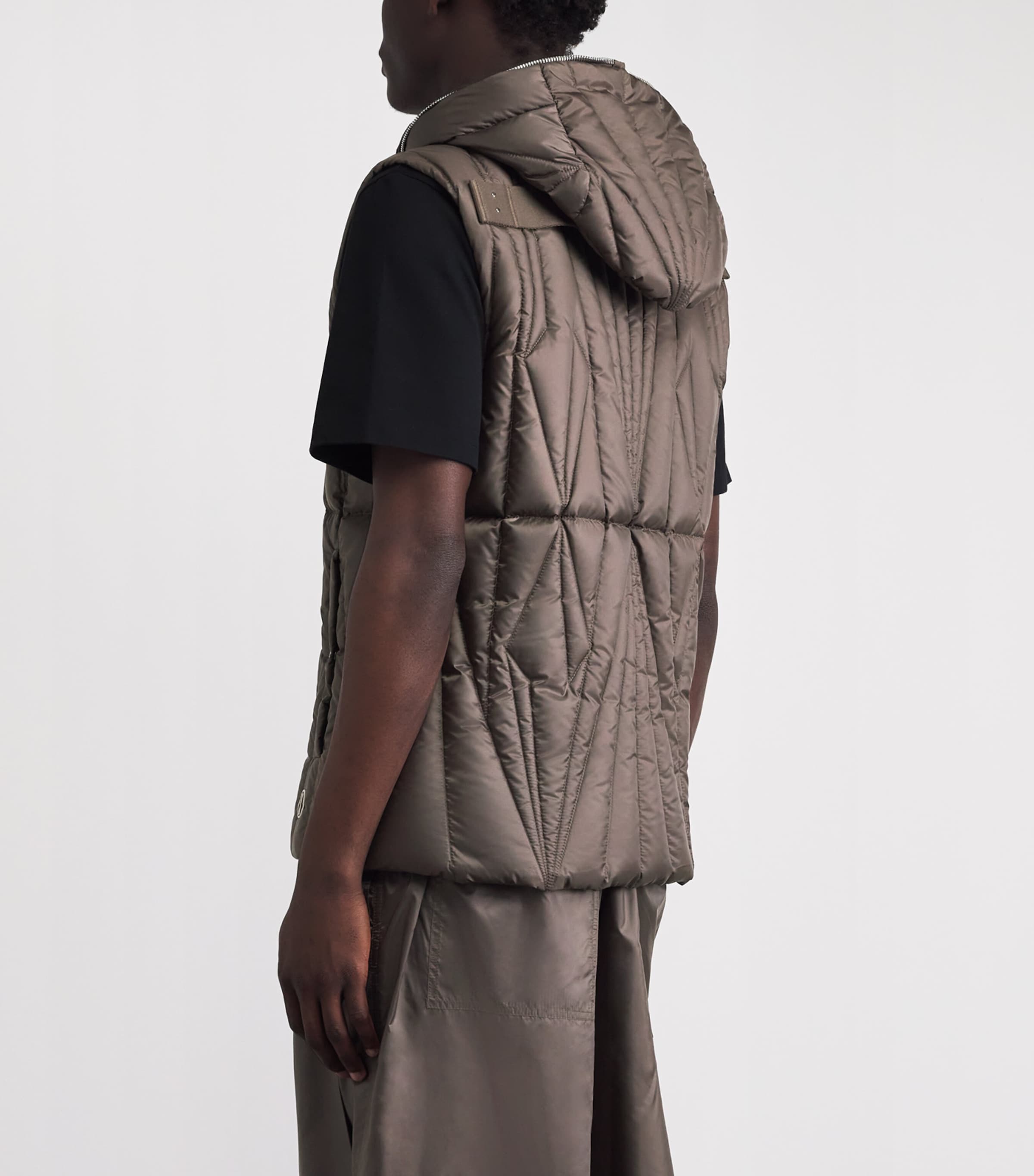 Rick Owens Mens x Moncler Down Geocamo Gilet Dark Dust Image 5