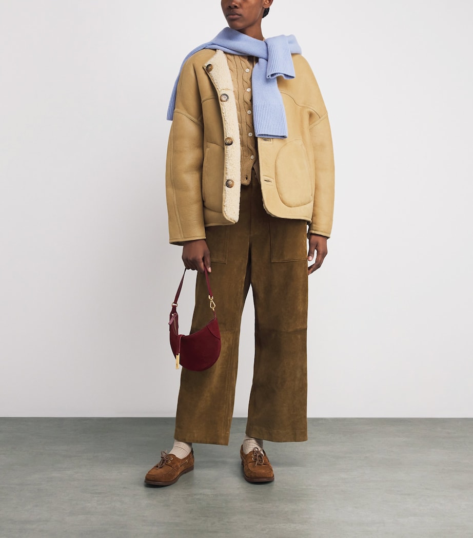 Shearling Reversible Jacket TAUPE/CREAM Image 2