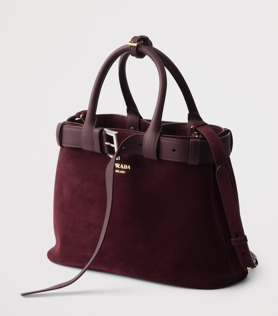 Medium Suede Buckle Tote Bag F0007 Image 2