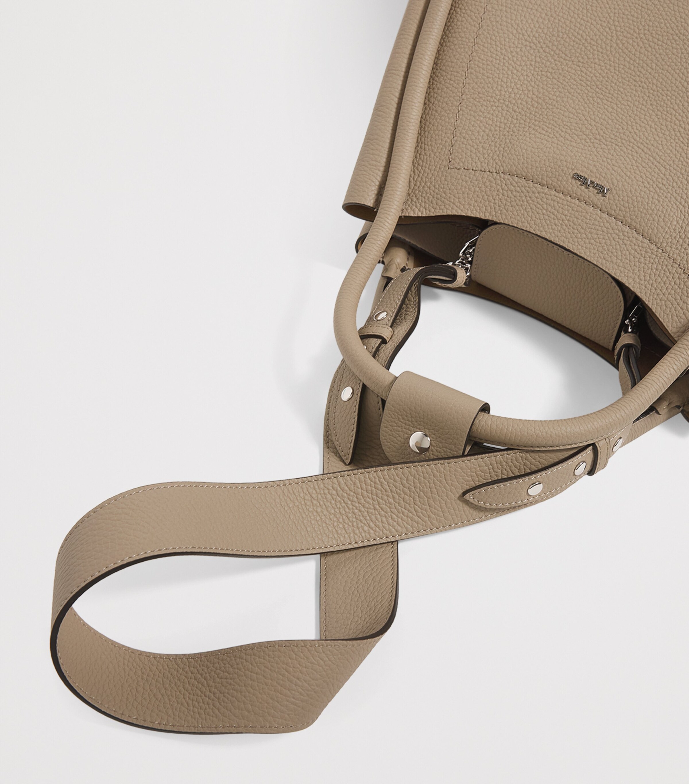 Max Mara Small Leather Marine Top-Handle Bag | Harrods US