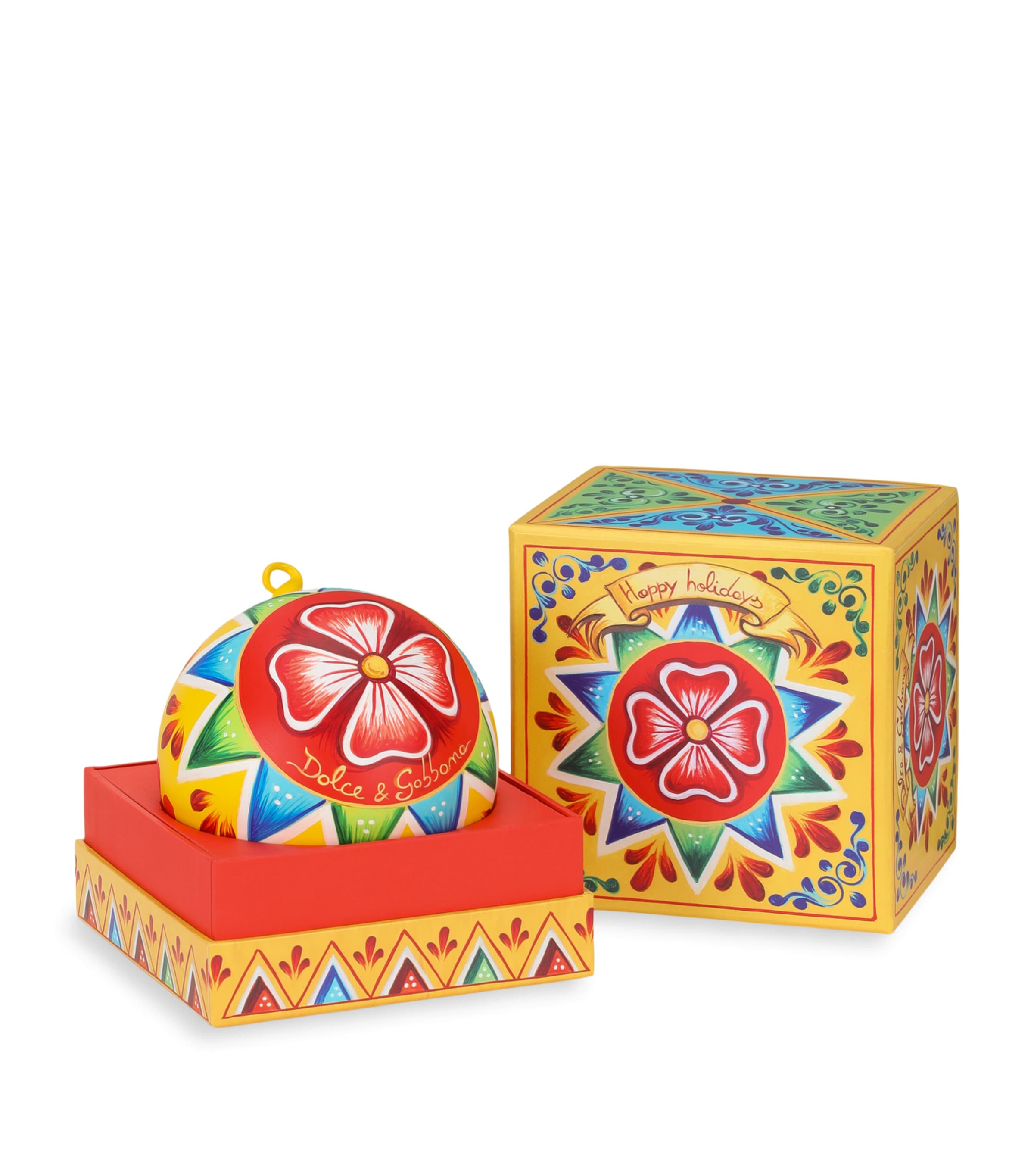 Dolce&Gabbana Casa Hand-Painted Carretto Siciliano Bauble Tulipano Image 2