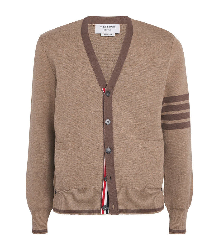 Cotton Milano Stitch Cardigan MED BROWN Image 1