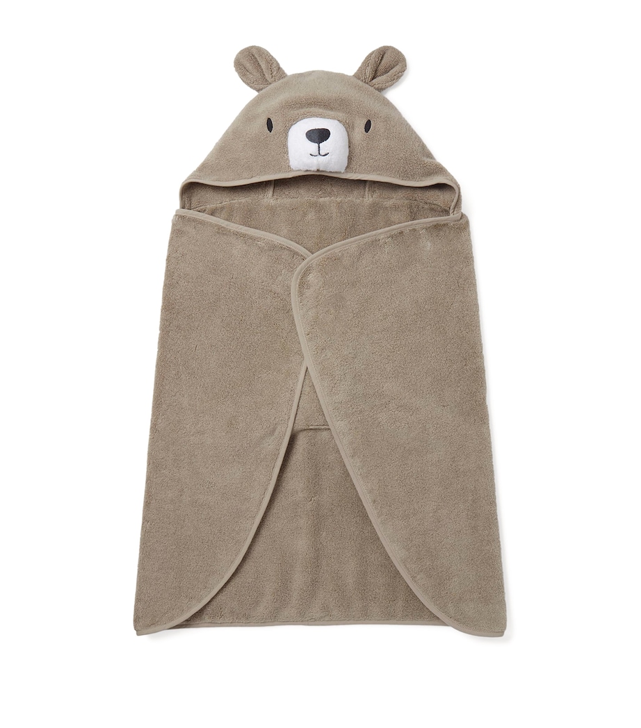 Bear Hooded Towel TAUPE Image 1