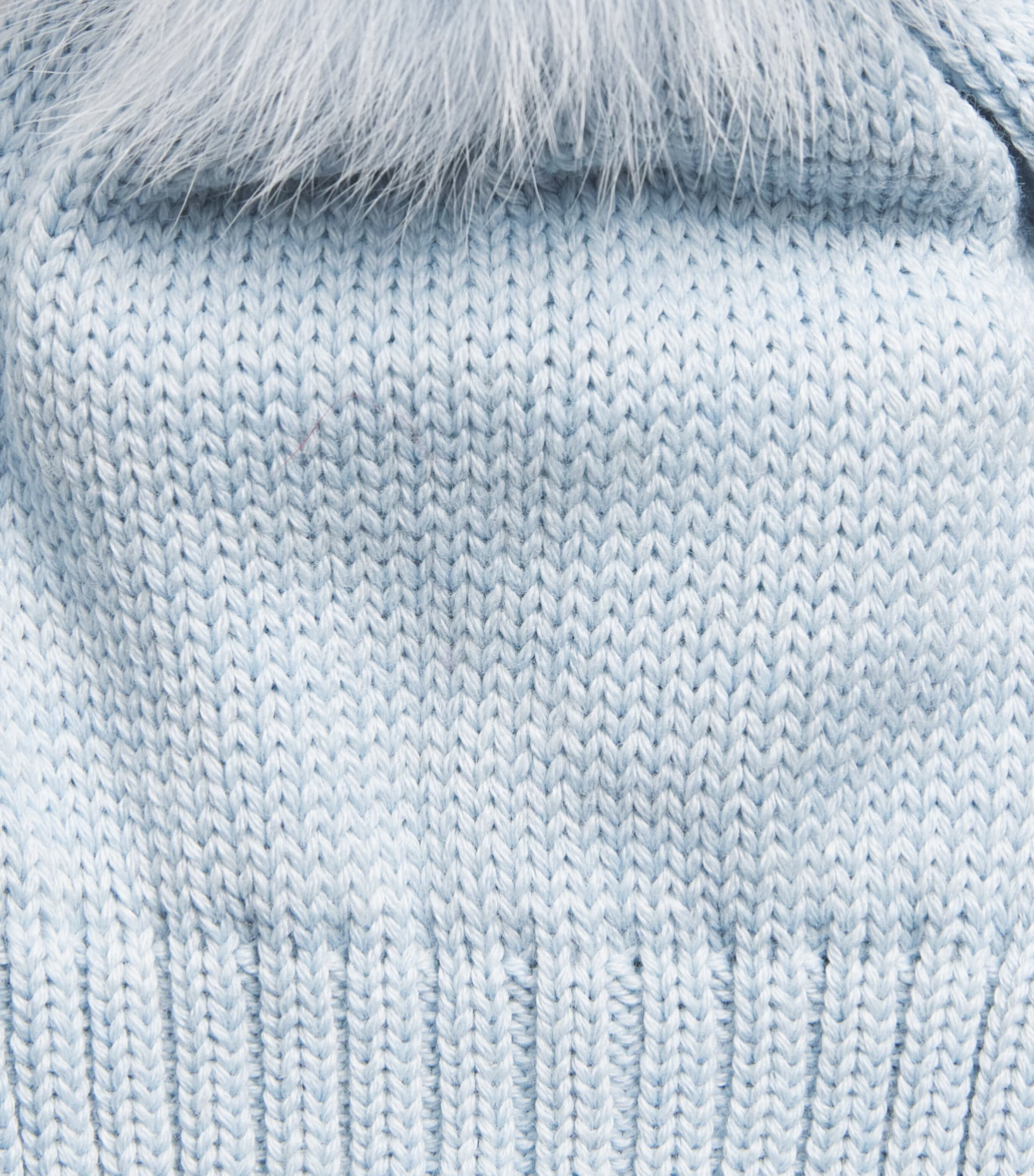 Bimbalo Wool-Blend Beanie (1-24 Months) Pale Blue Image 3