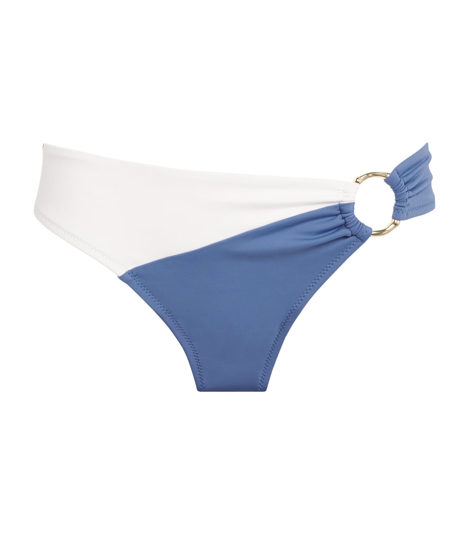 Heidi Klein Womens Cetara Ring Bikini Briefs Wht Blu Image 1