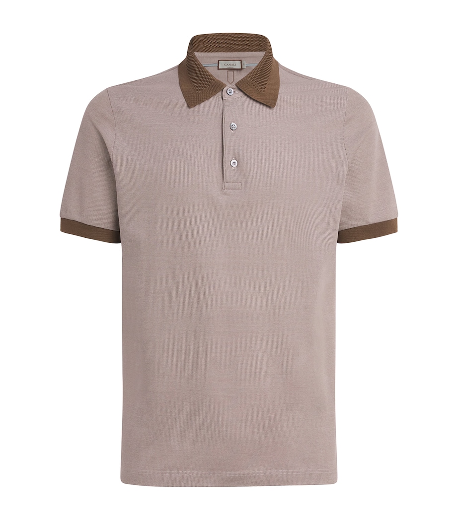 Cotton Contrast-Trim Polo Shirt 720 Image 1