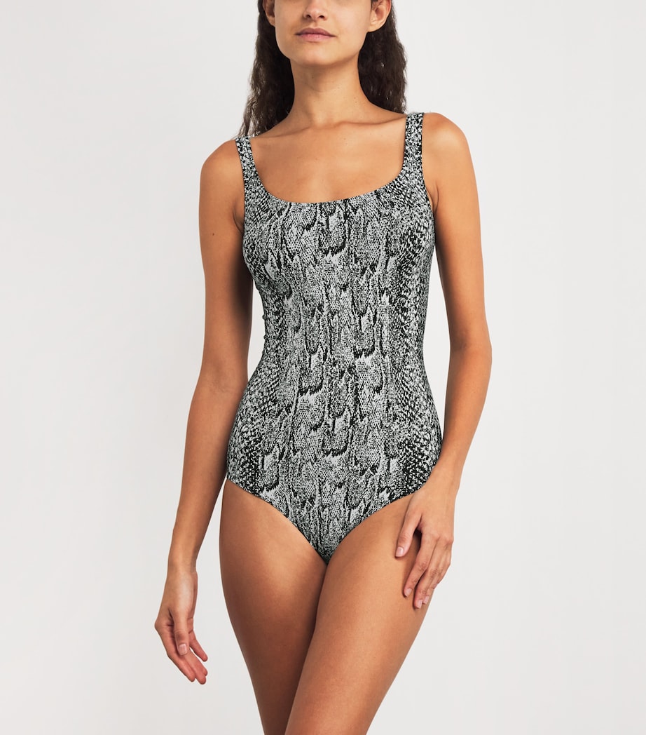 Seamless Python Bodysuit 8222 WHITE BLAC Image 2