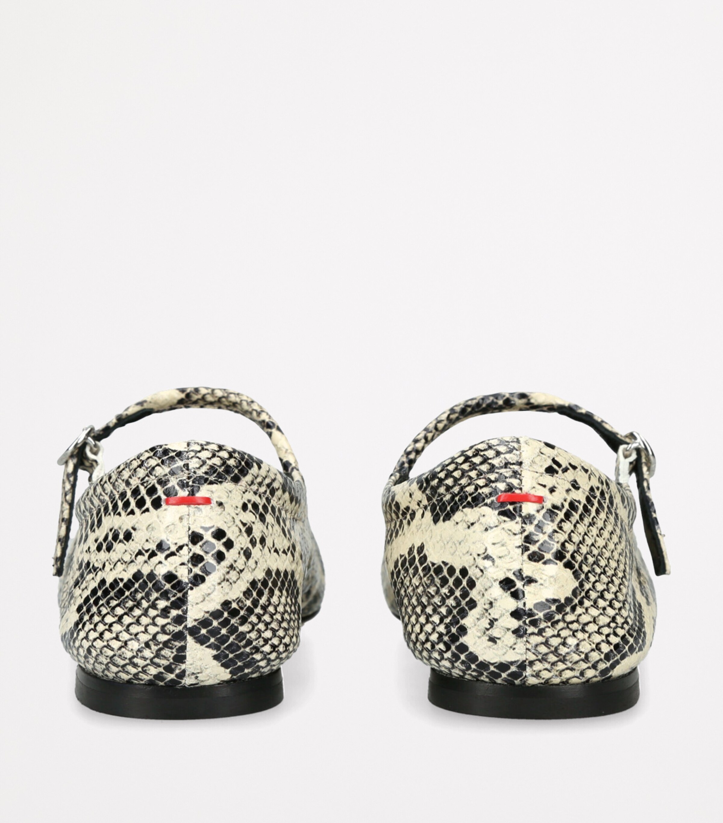 Leather Snake Print Uma Mary Janes BLK/GREY Image 2