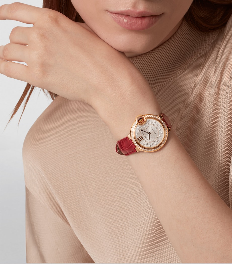 Cartier Rose Gold and Diamond Ballon Bleu de Cartier Watch 33mm Rose Gold Image 8
