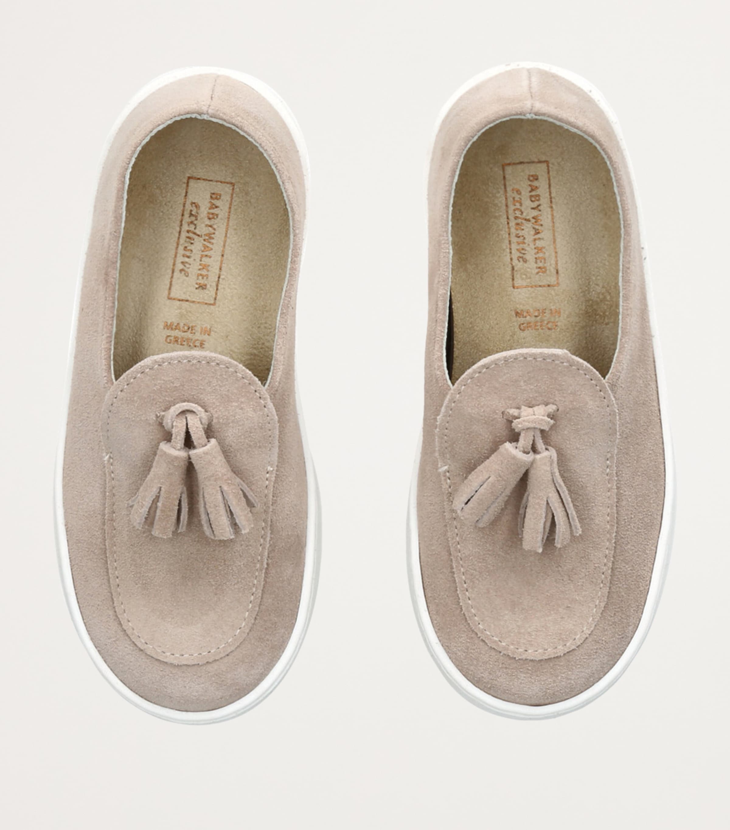 Suede Tassel Loafers BEIGE Image 4