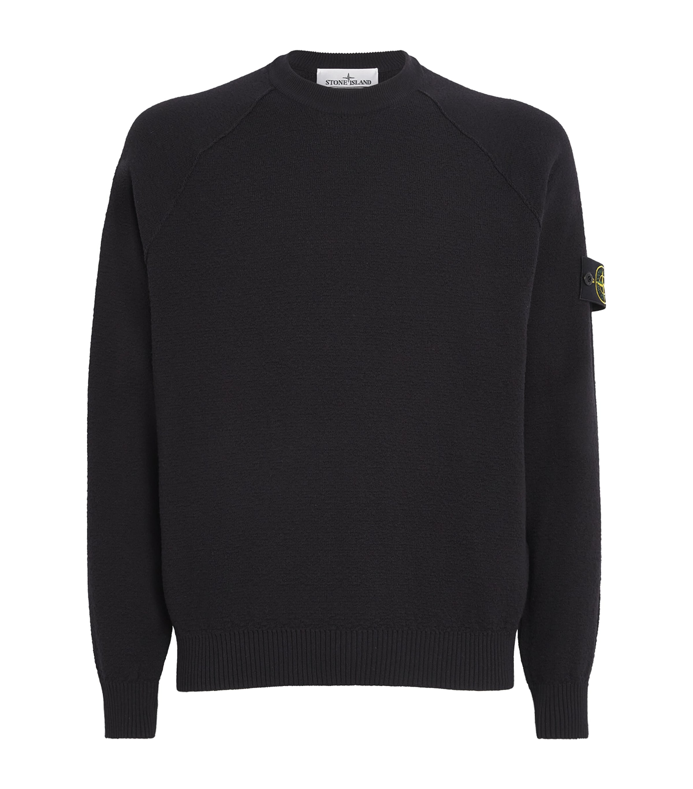 Stone Island Mens Organic Cotton Raglan-Sleeve Sweater Image 1