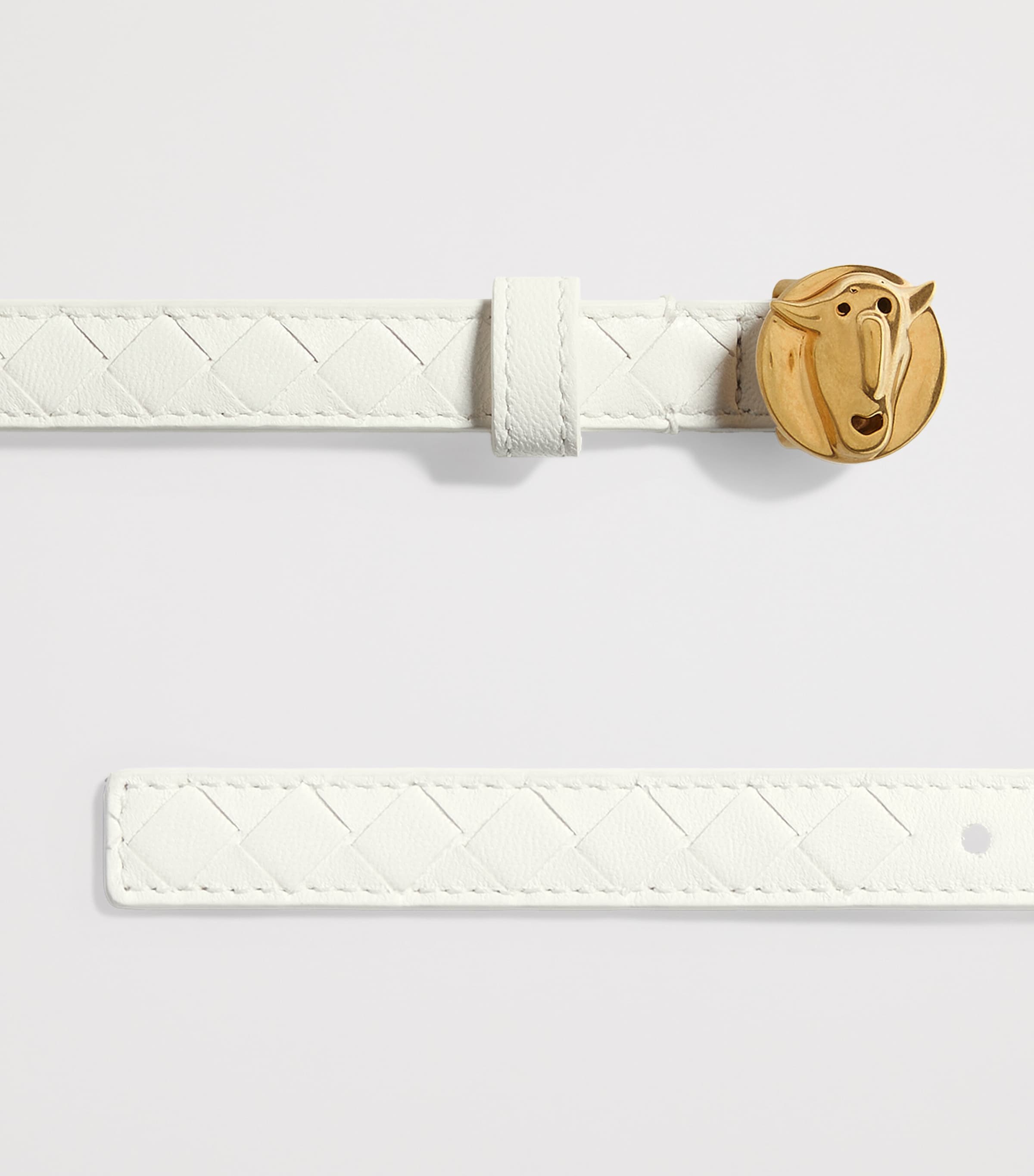 Bottega Veneta Nappa Leather Faces Belt Image 4