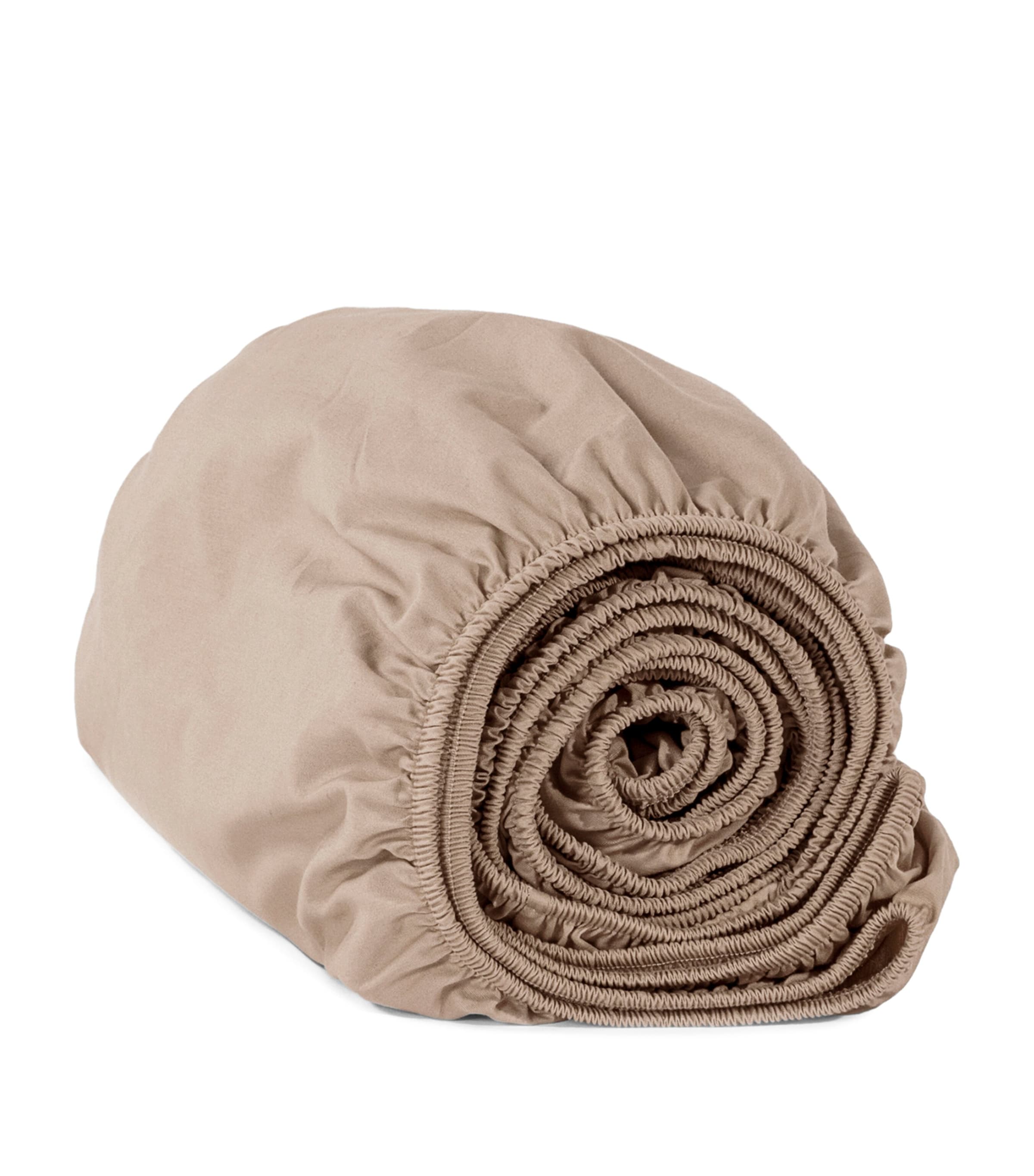 Hamam Organic Cotton Sateen Core Super King Fitted Sheet (180cm x 200cm) Vapour Image 1