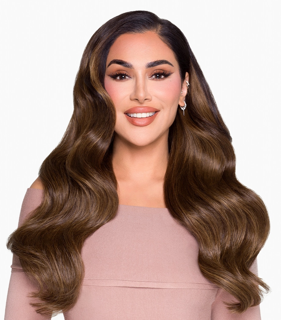 Beauty Works x Huda BARELY THERE Clip-In Hair Extensions Set (18") ARABIA DOLL Image 4