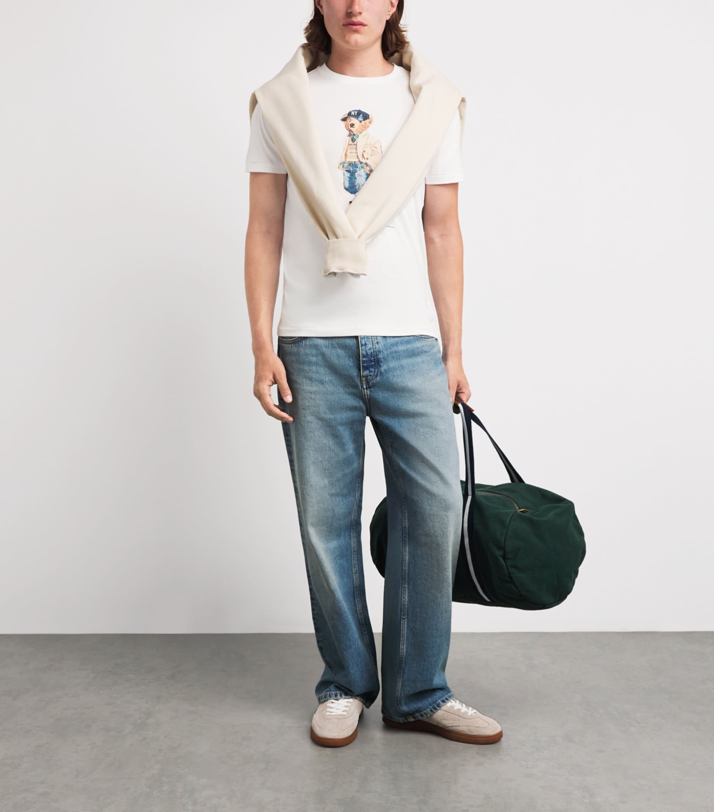 Polo Ralph Lauren Mens Cotton Polo Bear T-Shirt White Image 2