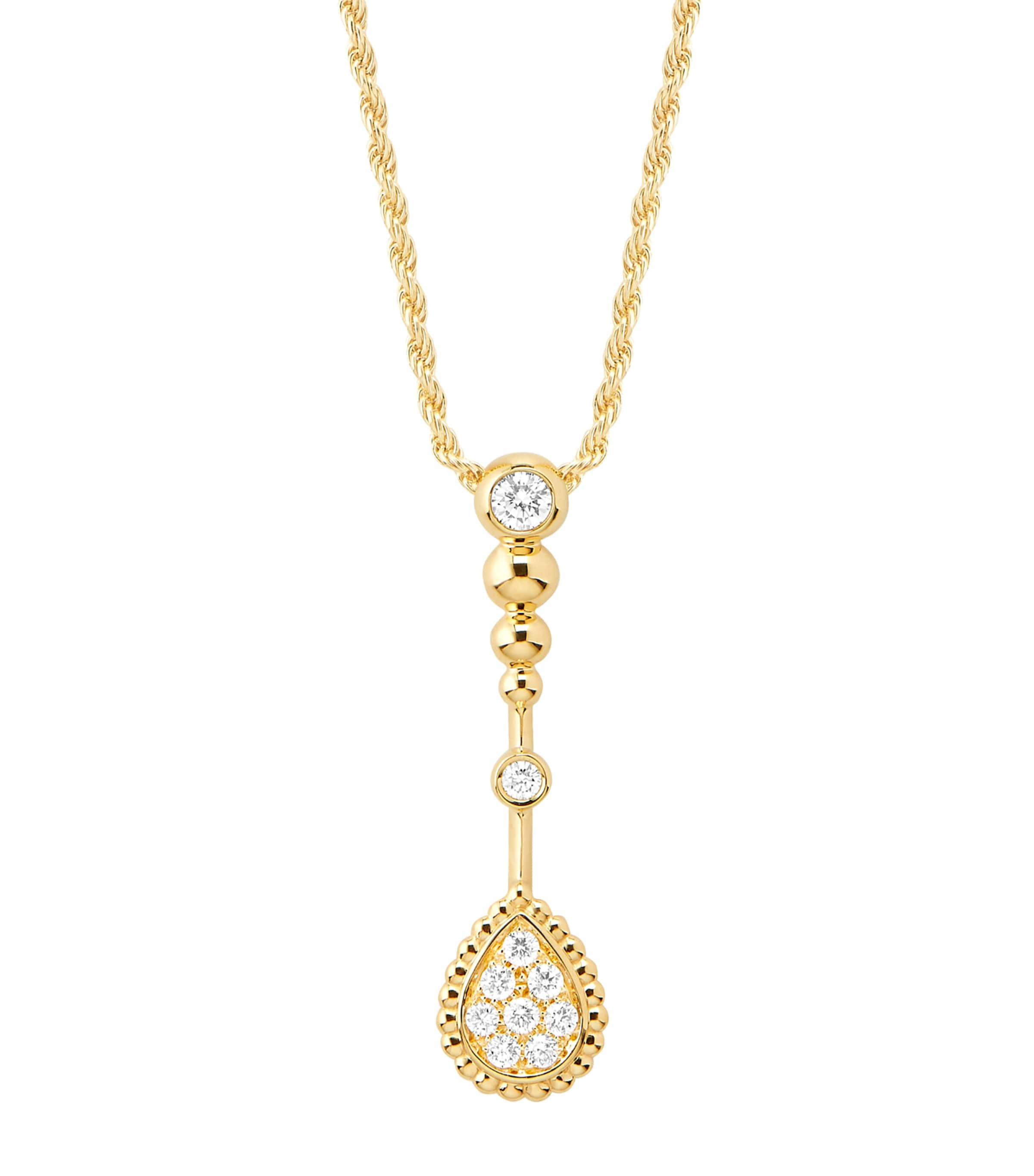 Boucheron Yellow Gold And Diamond Serpent Bohème Pendant Necklace