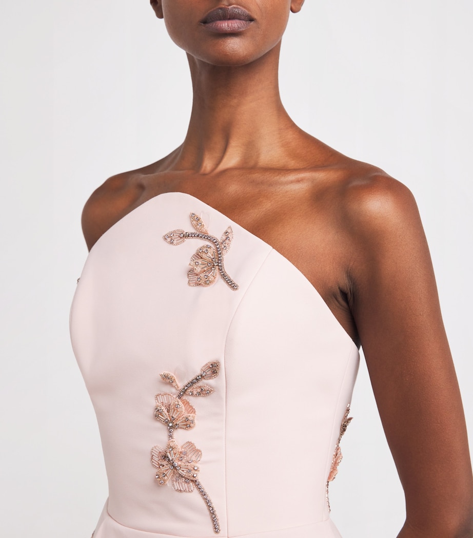 Embellished Strapless Lisa Midi Dress PALE PINK Image 4