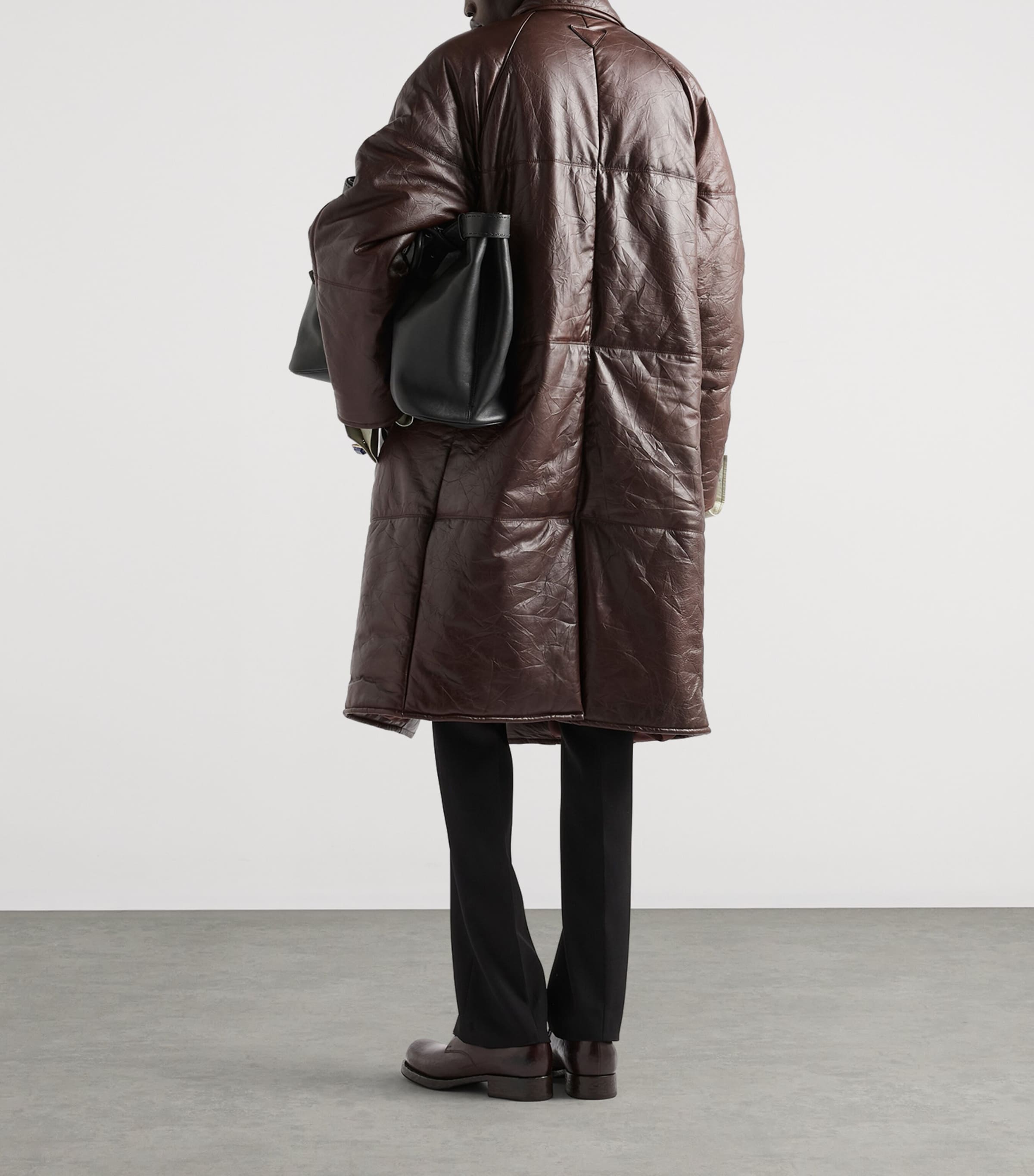 Prada Mens Padded Nappa Leather Jacket Brown Image 5