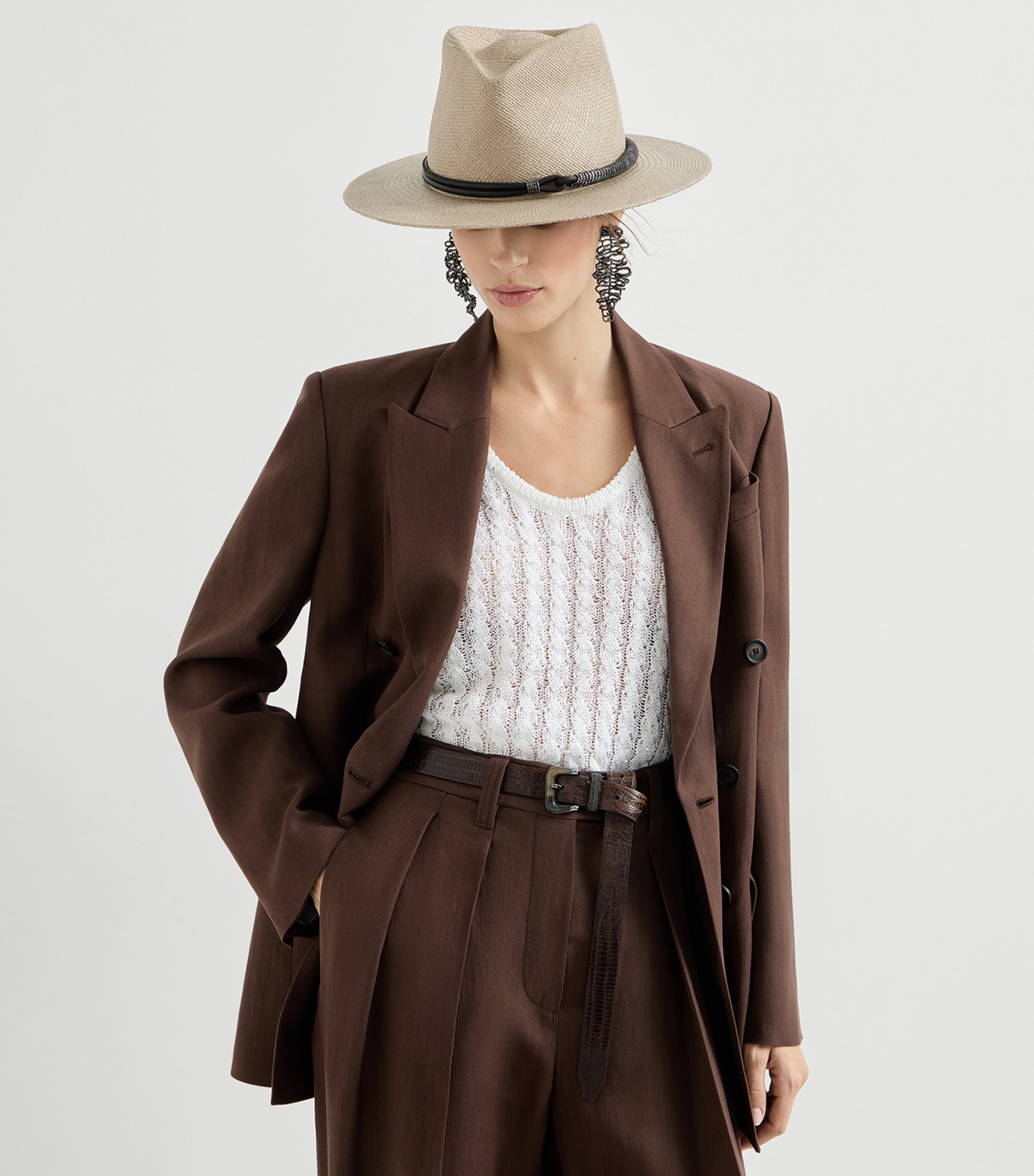 Crepe Double-Breasted Blazer C9284 Image 4