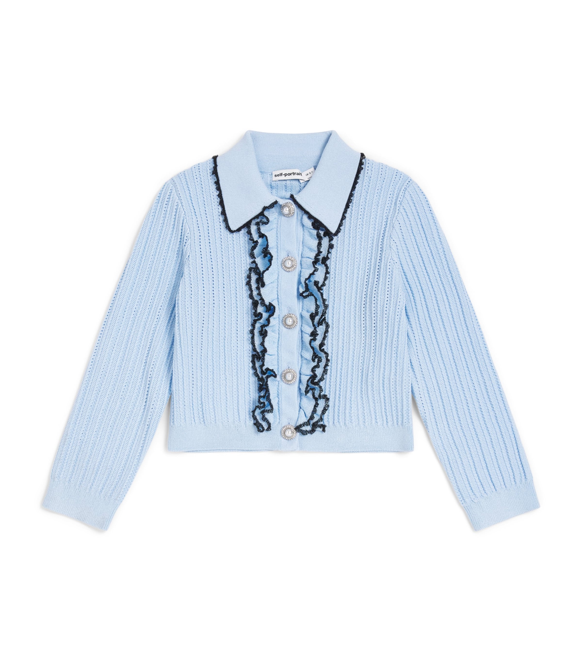Self-Portrait Kids Frill-Trim Cardigan (4-12 Years) Image 1