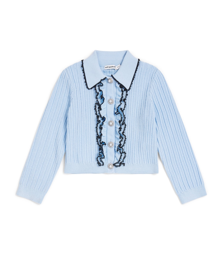 Self-Portrait Kids Frill-Trim Cardigan (4-12 Years) Image 1