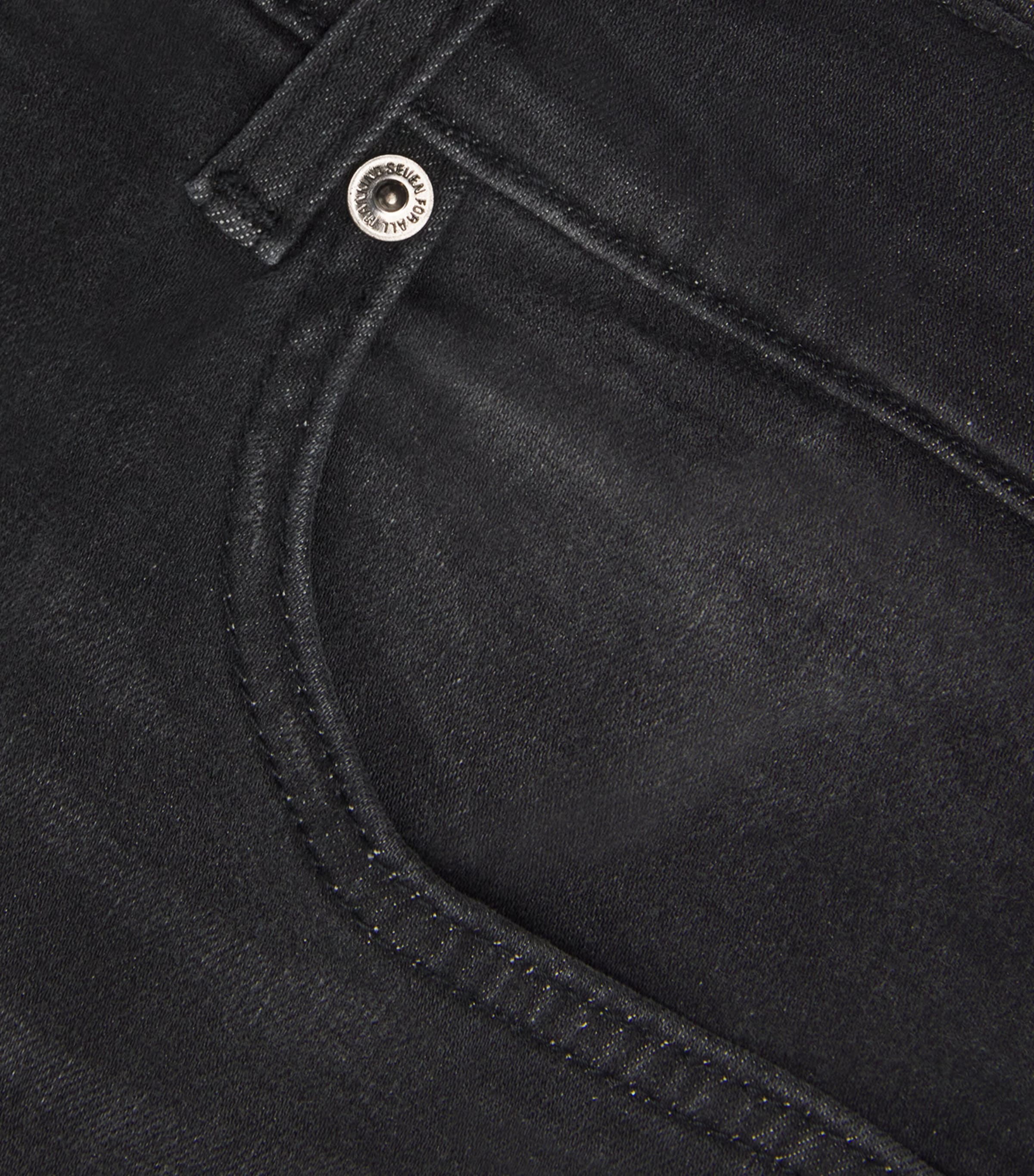 7 For All Mankind Mens Austyn Straight Jeans Black Image 5